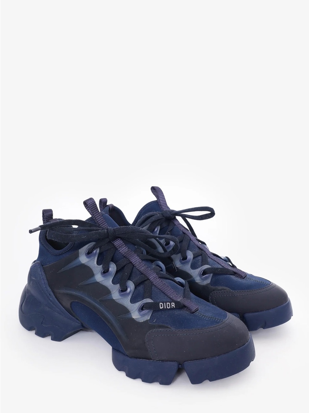 CHRISTIAN DIOR NAVY D-CONNECT SNEAKERS SIZE 38
